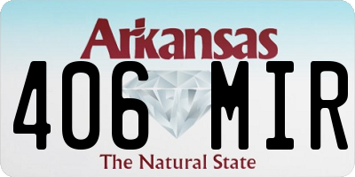 AR license plate 406MIR