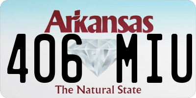 AR license plate 406MIU