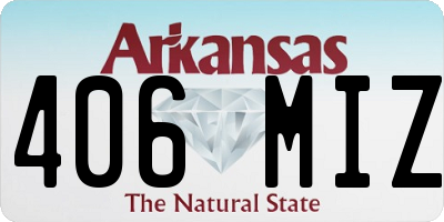 AR license plate 406MIZ
