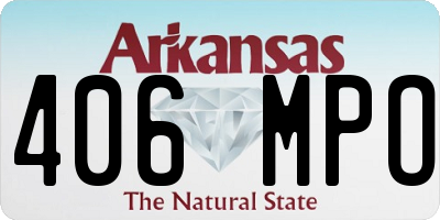 AR license plate 406MPO