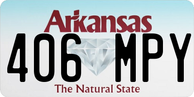 AR license plate 406MPY