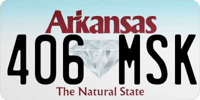 AR license plate 406MSK