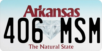 AR license plate 406MSM