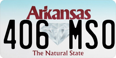 AR license plate 406MSO