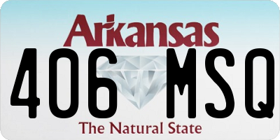 AR license plate 406MSQ