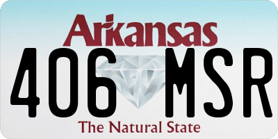 AR license plate 406MSR