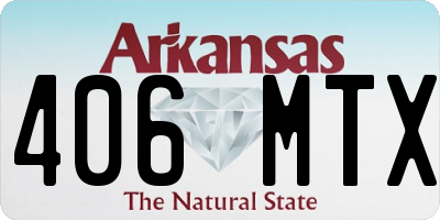 AR license plate 406MTX