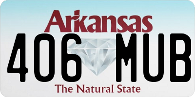 AR license plate 406MUB