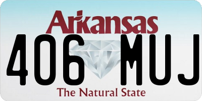 AR license plate 406MUJ