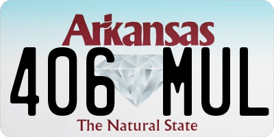 AR license plate 406MUL