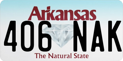 AR license plate 406NAK