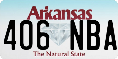 AR license plate 406NBA