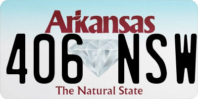 AR license plate 406NSW