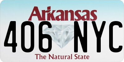 AR license plate 406NYC