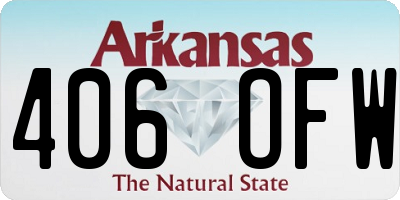 AR license plate 406OFW
