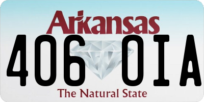 AR license plate 406OIA
