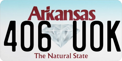 AR license plate 406UOK