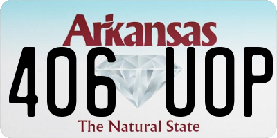 AR license plate 406UOP