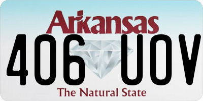 AR license plate 406UOV