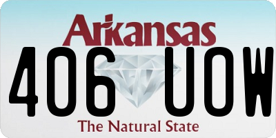 AR license plate 406UOW