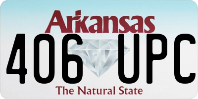 AR license plate 406UPC