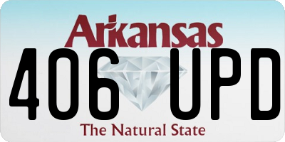 AR license plate 406UPD