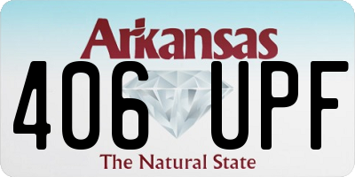 AR license plate 406UPF