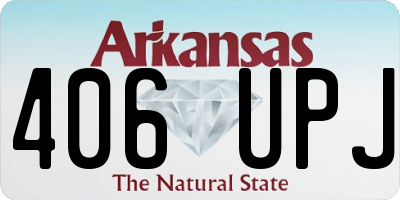 AR license plate 406UPJ