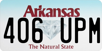 AR license plate 406UPM