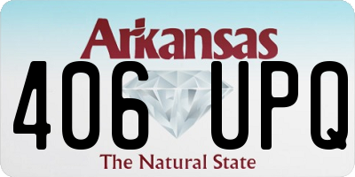 AR license plate 406UPQ