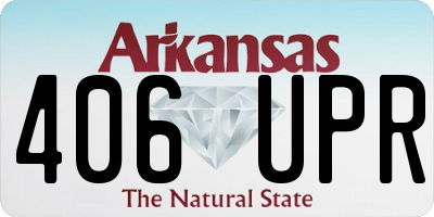 AR license plate 406UPR
