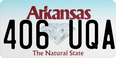 AR license plate 406UQA