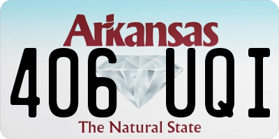 AR license plate 406UQI