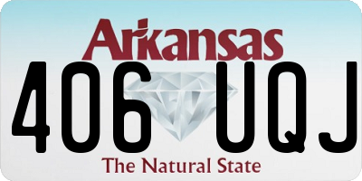 AR license plate 406UQJ