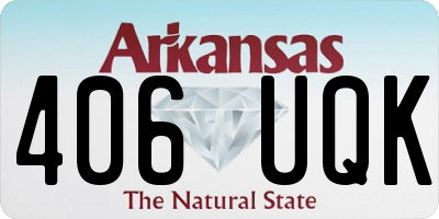 AR license plate 406UQK