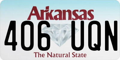 AR license plate 406UQN