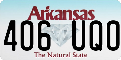 AR license plate 406UQO
