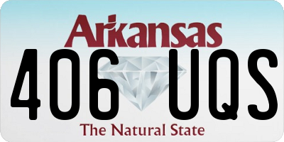 AR license plate 406UQS