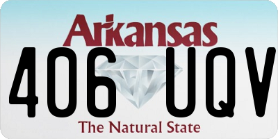 AR license plate 406UQV