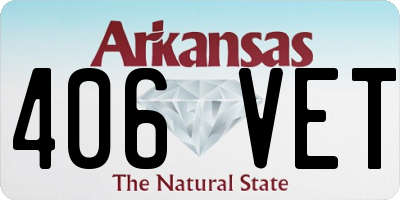 AR license plate 406VET