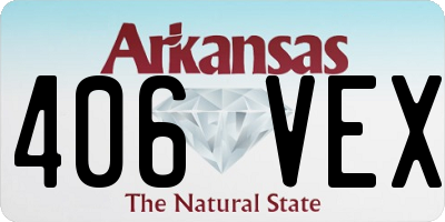 AR license plate 406VEX