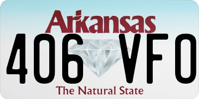 AR license plate 406VFO