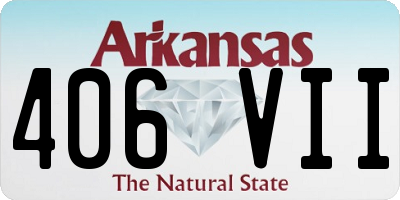 AR license plate 406VII