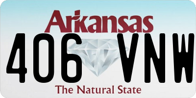AR license plate 406VNW