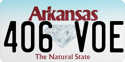 AR license plate 406VOE