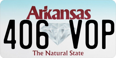 AR license plate 406VOP