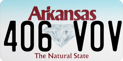 AR license plate 406VOV