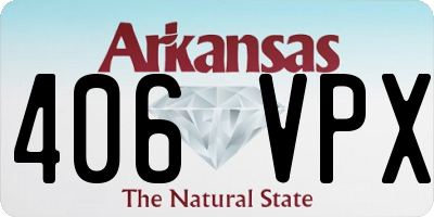 AR license plate 406VPX