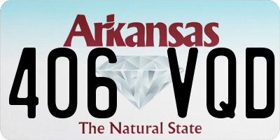 AR license plate 406VQD