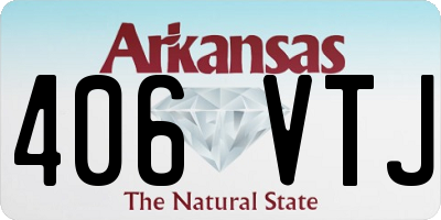 AR license plate 406VTJ